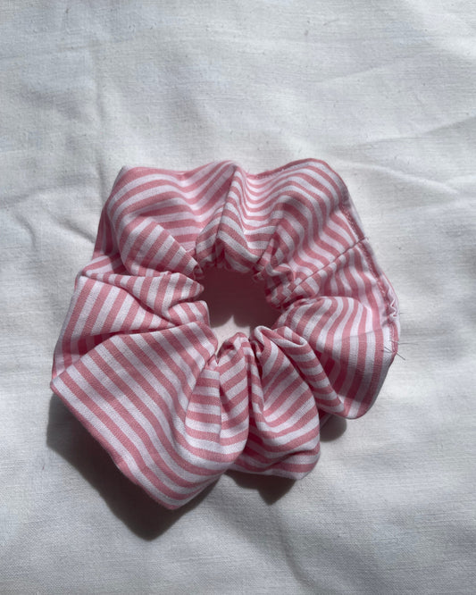Chouchou rayé rose